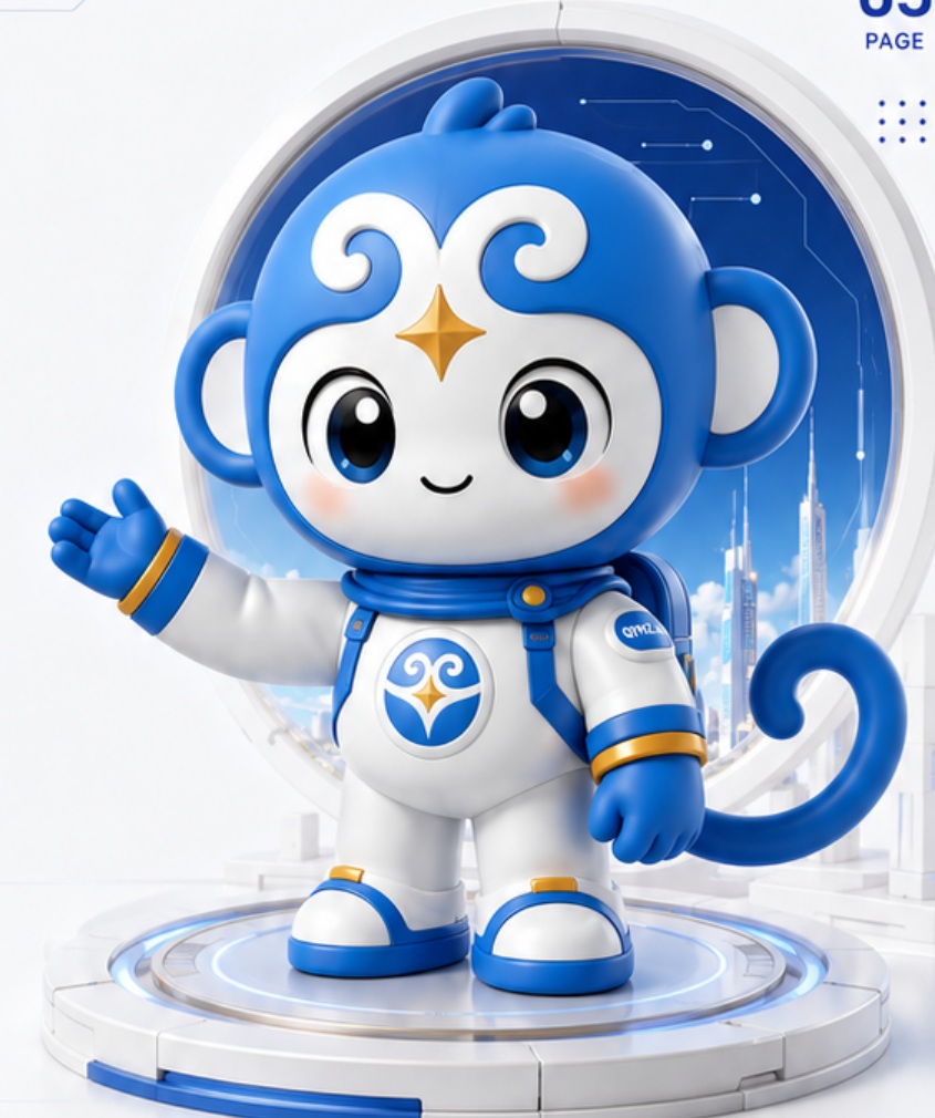 青源智宝站在未来科技馆场景中